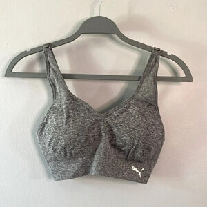 Puma sports gray sports bra size Medium
